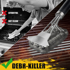 LNVUF Grill Brush with rubber grip handle