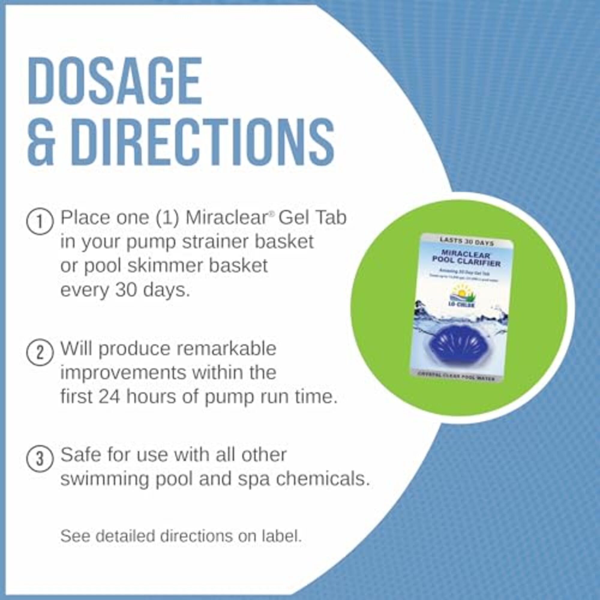 Lo-Chlor Miraclear Gel Tab dissolving in water