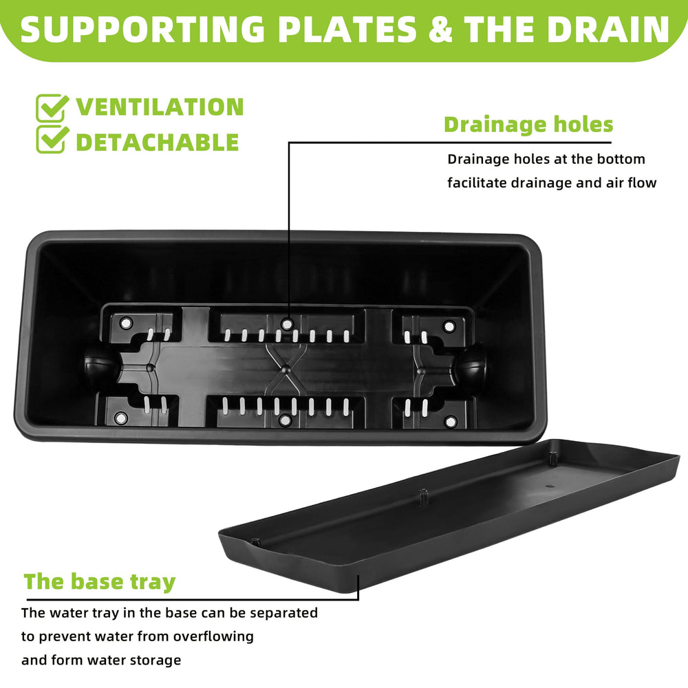 LOCONHA 7 Pack Planters with attached drainage tray