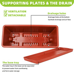 LOCONHA Window Box Planter showing drainage tray