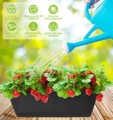 LOCONHA window box planters arranged on a patio