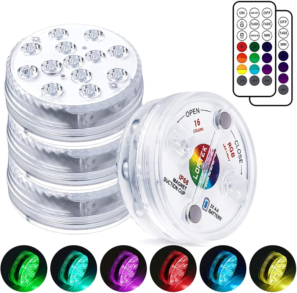 LOFTEK Submersible LED Pool Lights - front view