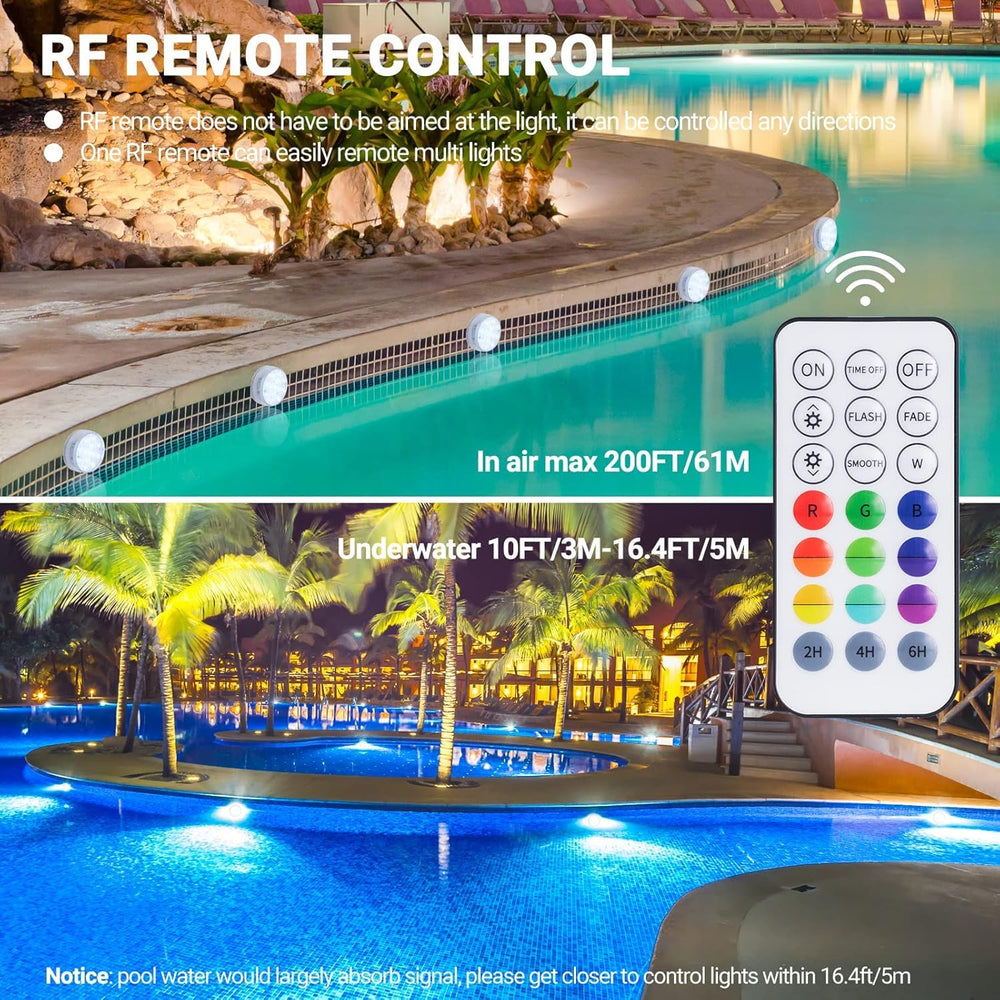 LOFTEK Submersible LED Pool Lights in water