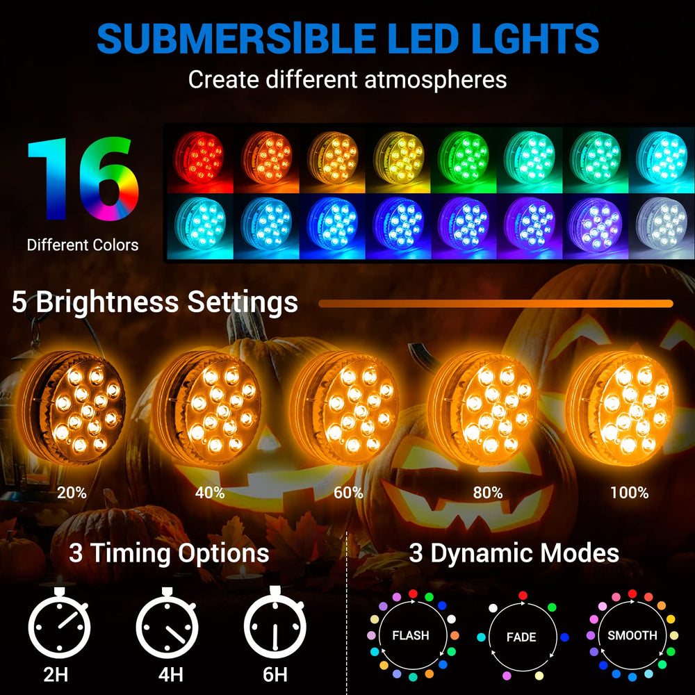 LOFTEK Submersible LED Pool Lights with remote control