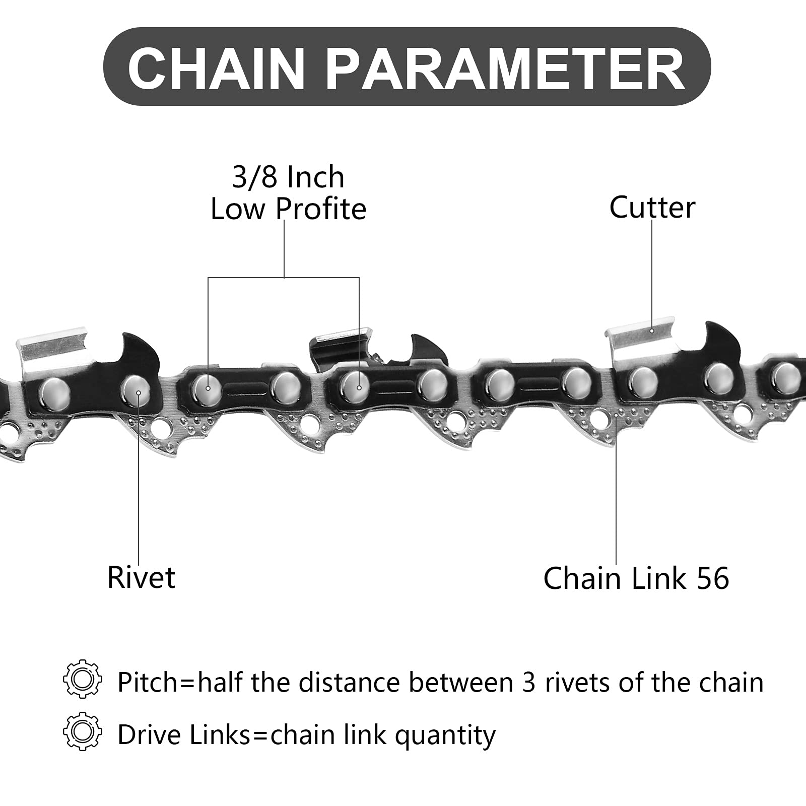 Loggers Art Gens 16 Inch Chainsaw Chains on a chainsaw
