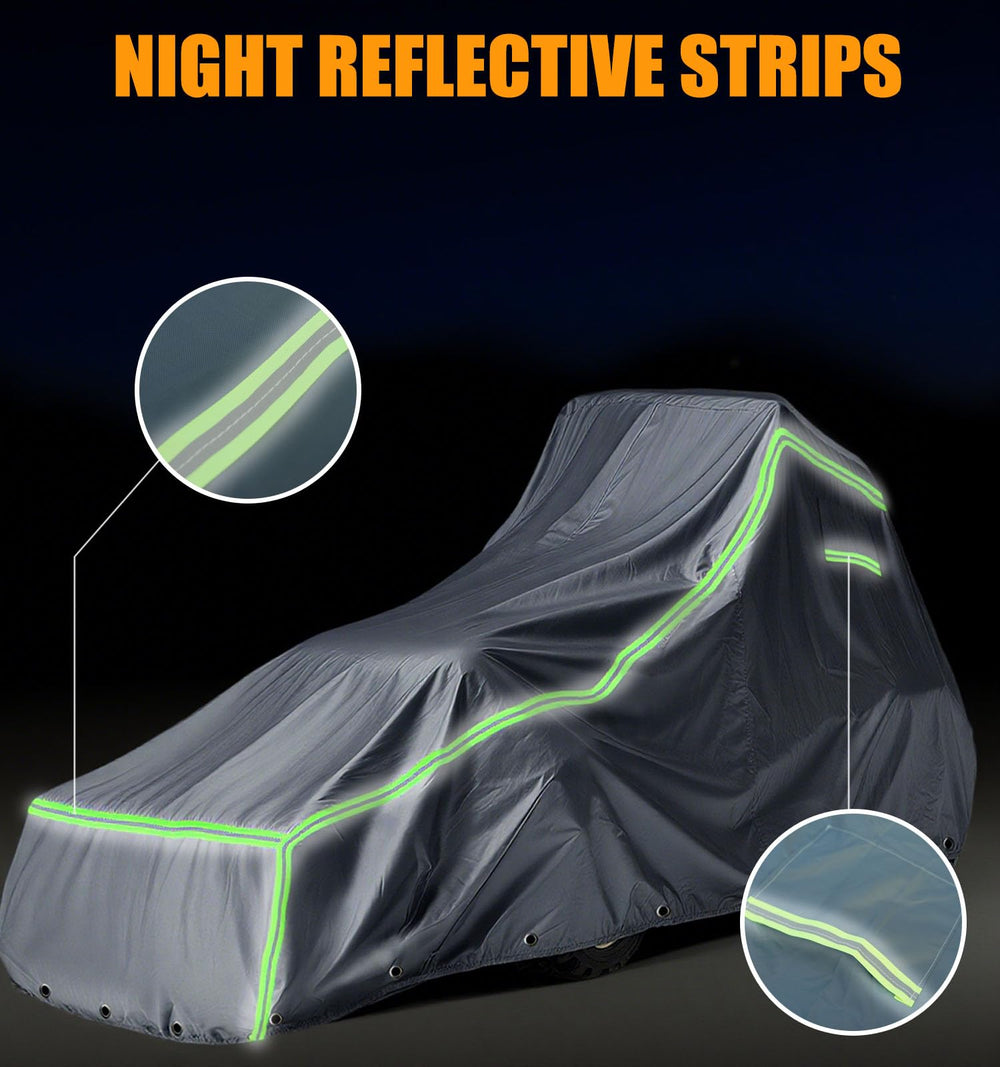 LOKISBEAURY Tractor Cover showcasing secure fastening features