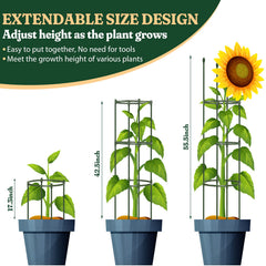LOMNYIY tomato cage assembled in garden with plants