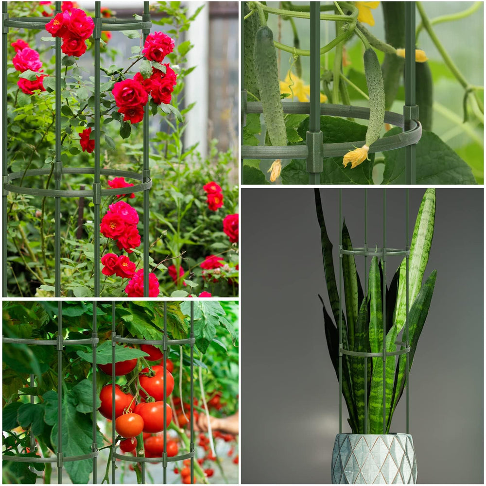 LOMNYIY tomato cage assembly instructions diagram