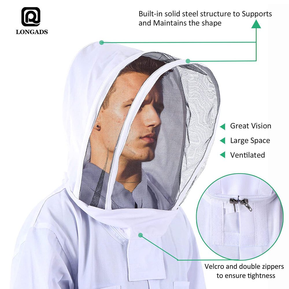 LONGADS Bee Suit XXL back view showing full body coverage