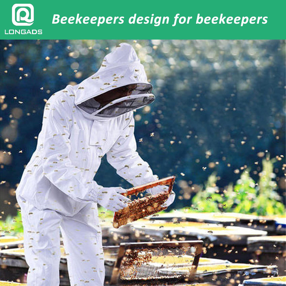 LONGADS Bee Suit XXL with gloves and veil in packaging