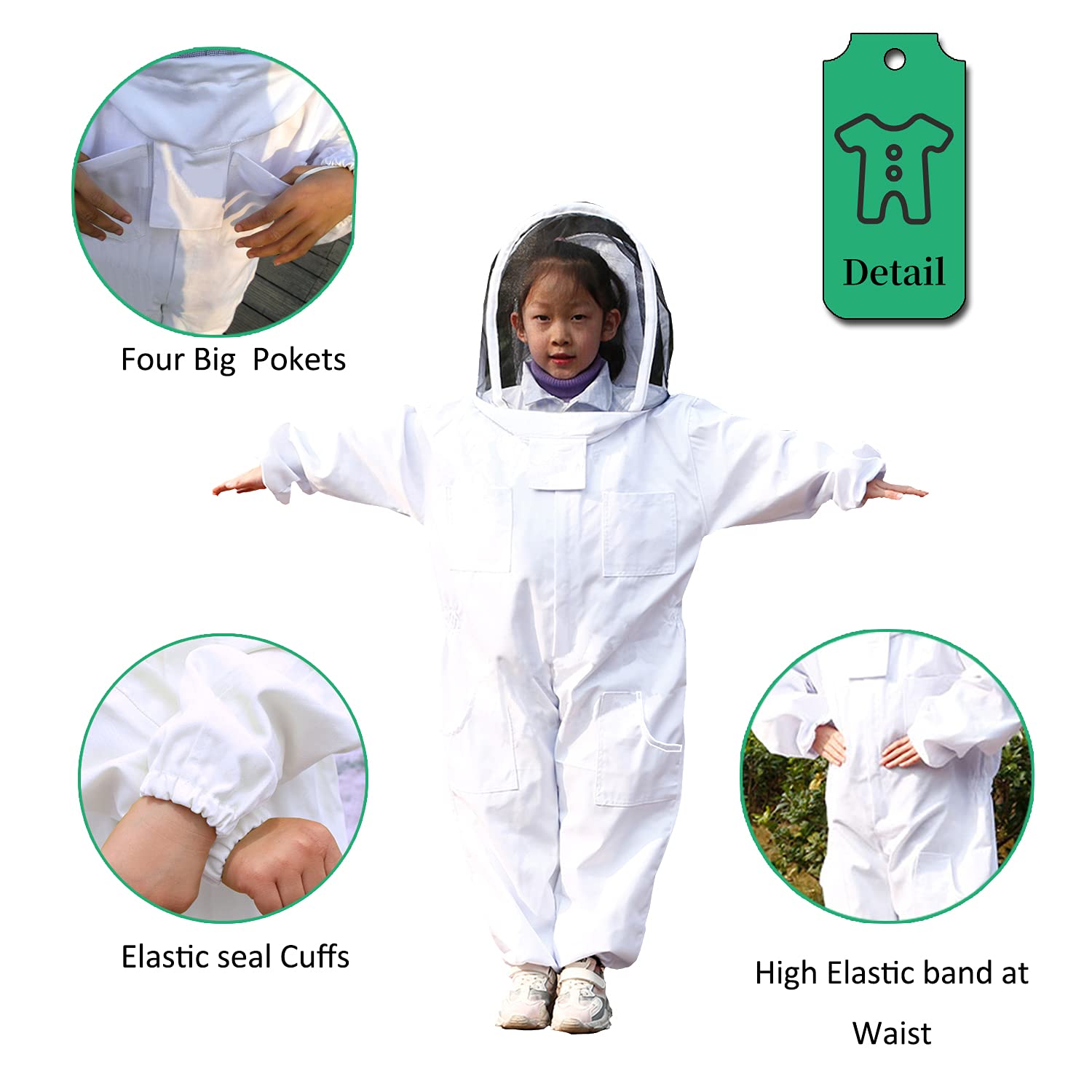 LONGADS beekeeping suit showing mesh fabric