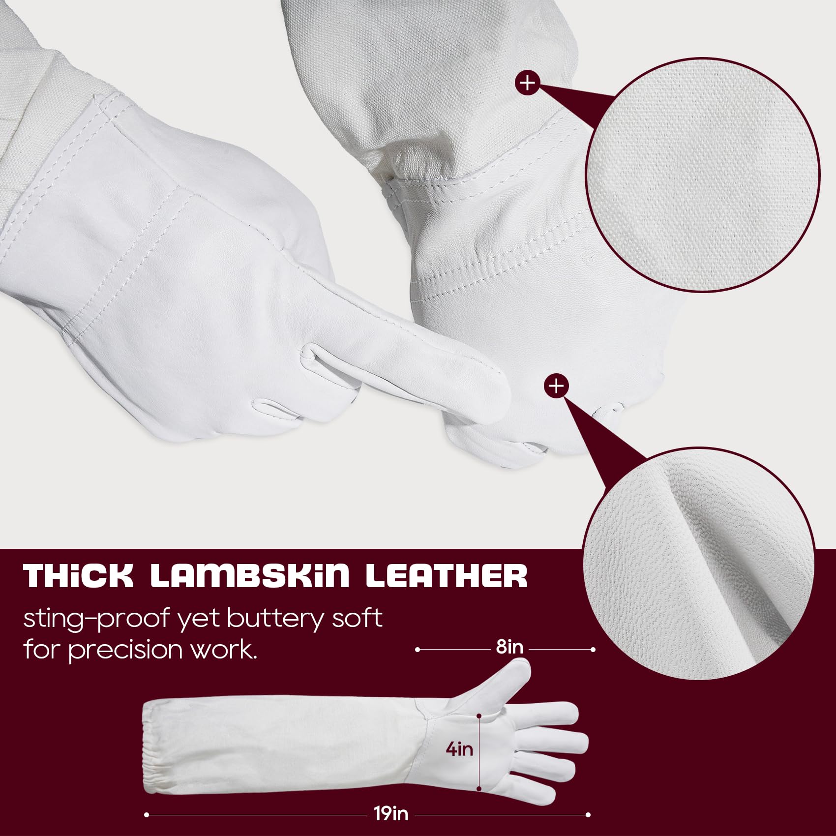 LONGADS Beekeeping Suit XL package contents including gloves