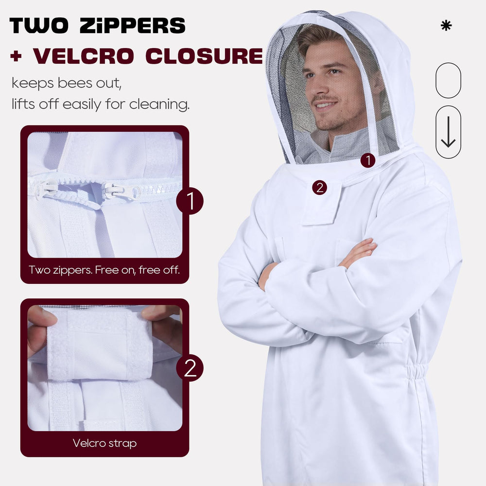LONGADS Beekeeping Suit XL with ventilated fabric detail