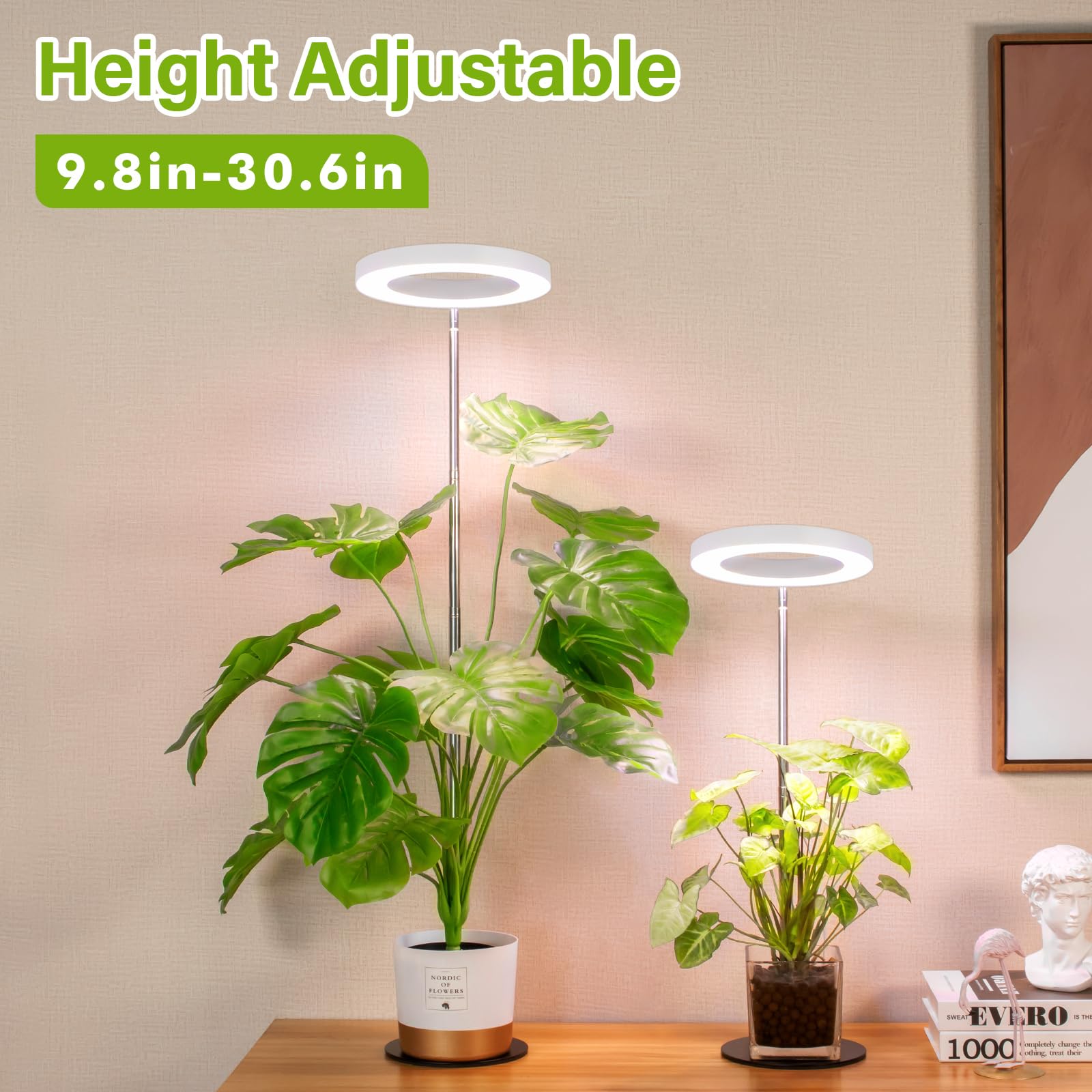 LORDEM Desk Grow Light showing full spectrum LED setup