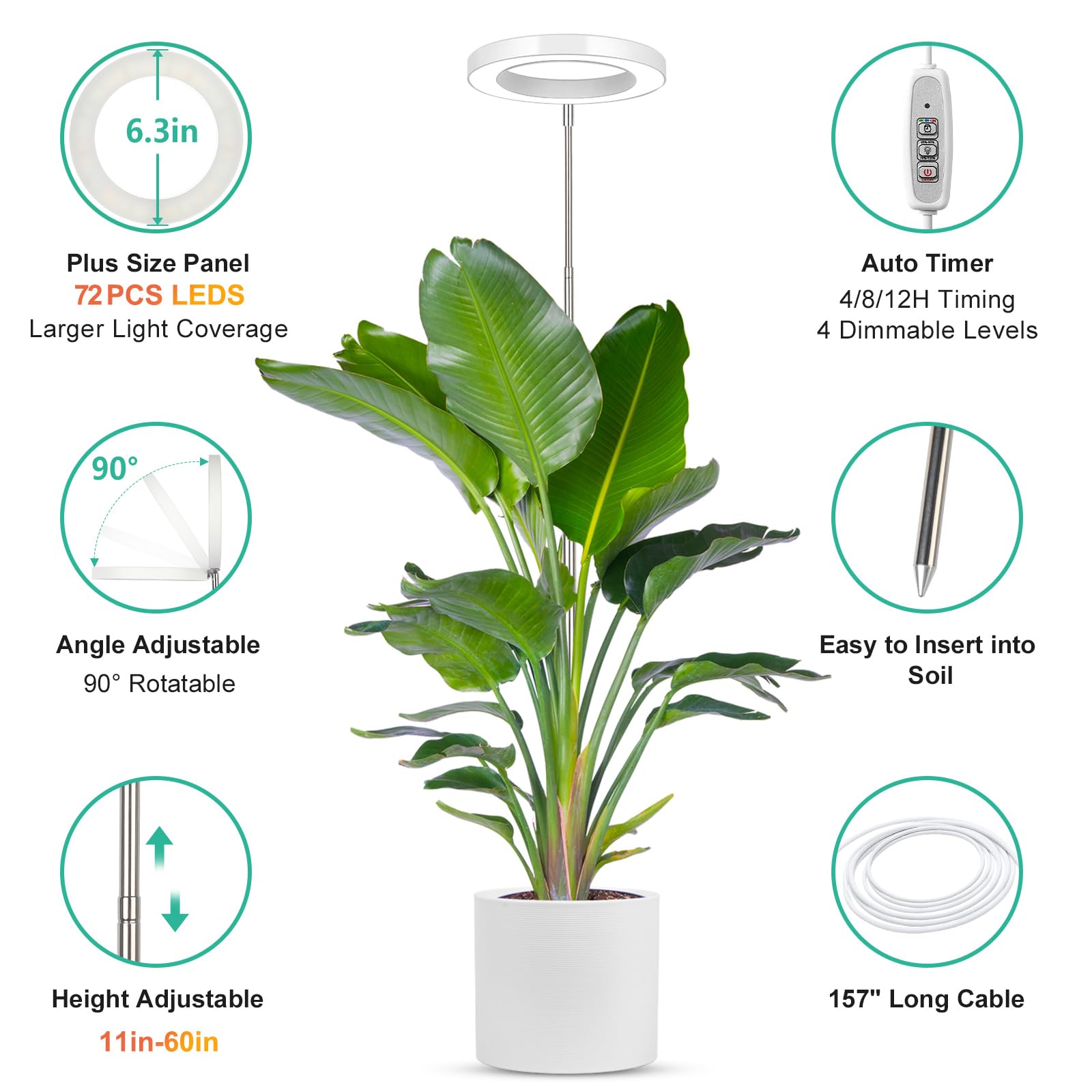 LORDEM Grow Light in use with plants