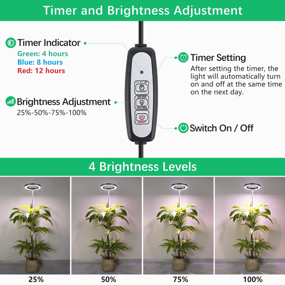 LORDEM Grow Light with adjustable height for different plants
