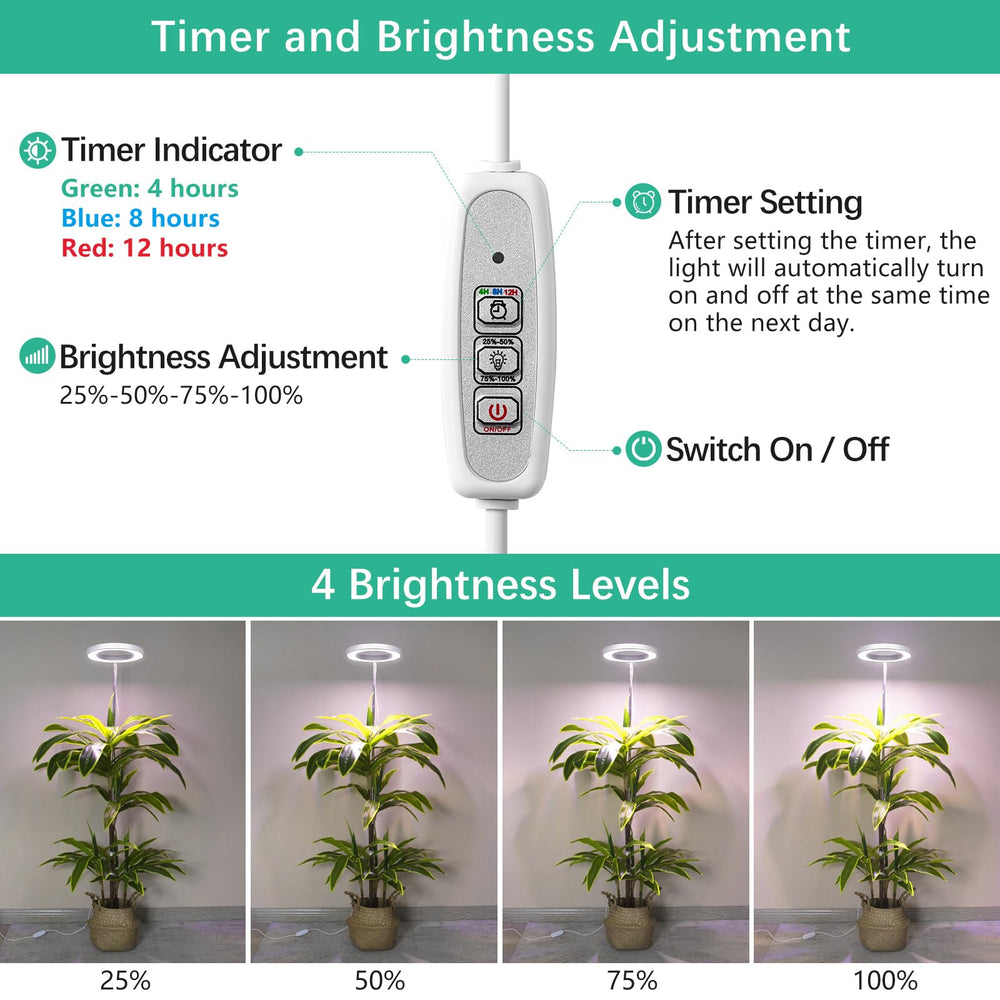 LORDEM Grow Light with extended height for plant growth