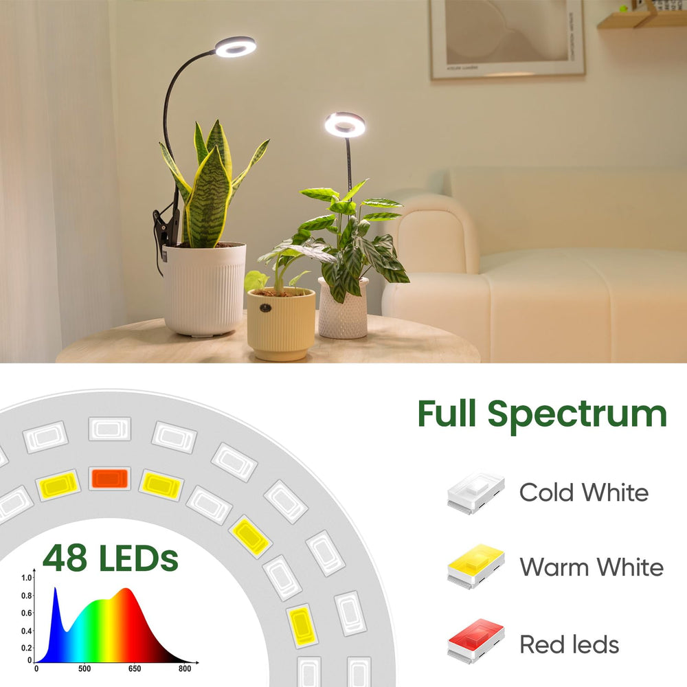 LORDEM Grow Light with included pot clip and soil stake