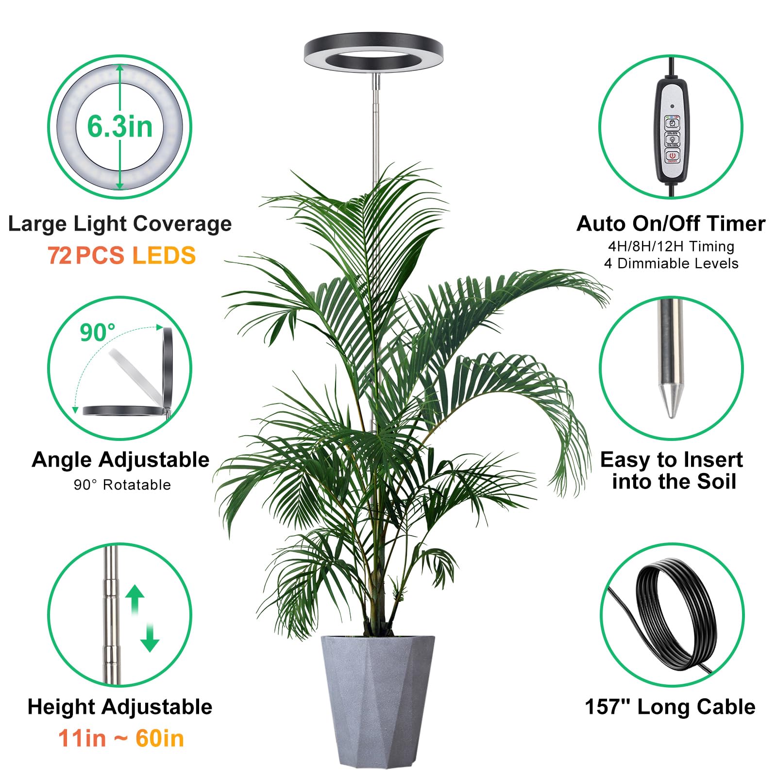 LORDEM LED Grow Light setup in a home garden