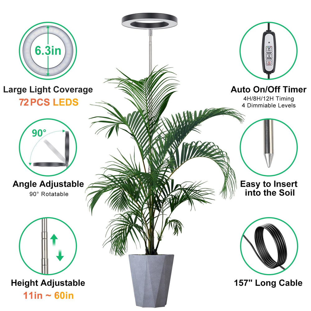 LORDEM LED Grow Light setup in a home garden