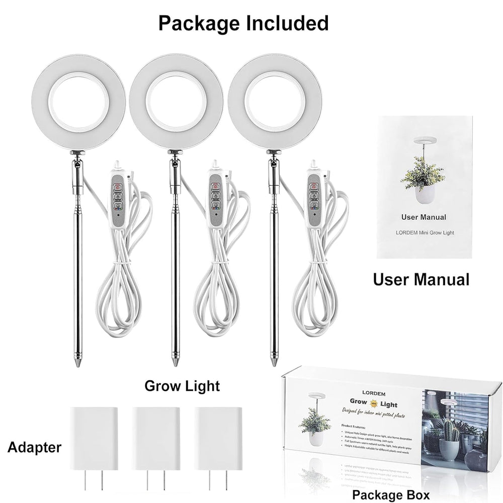 LORDEM LED Grow Light with four brightness settings