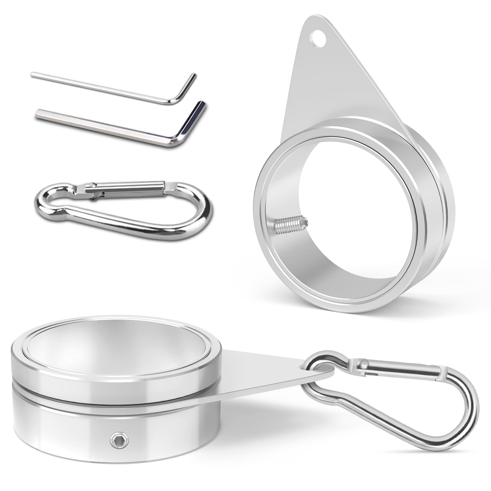Loretoy Aluminum Alloy Flag Pole Ring front view
