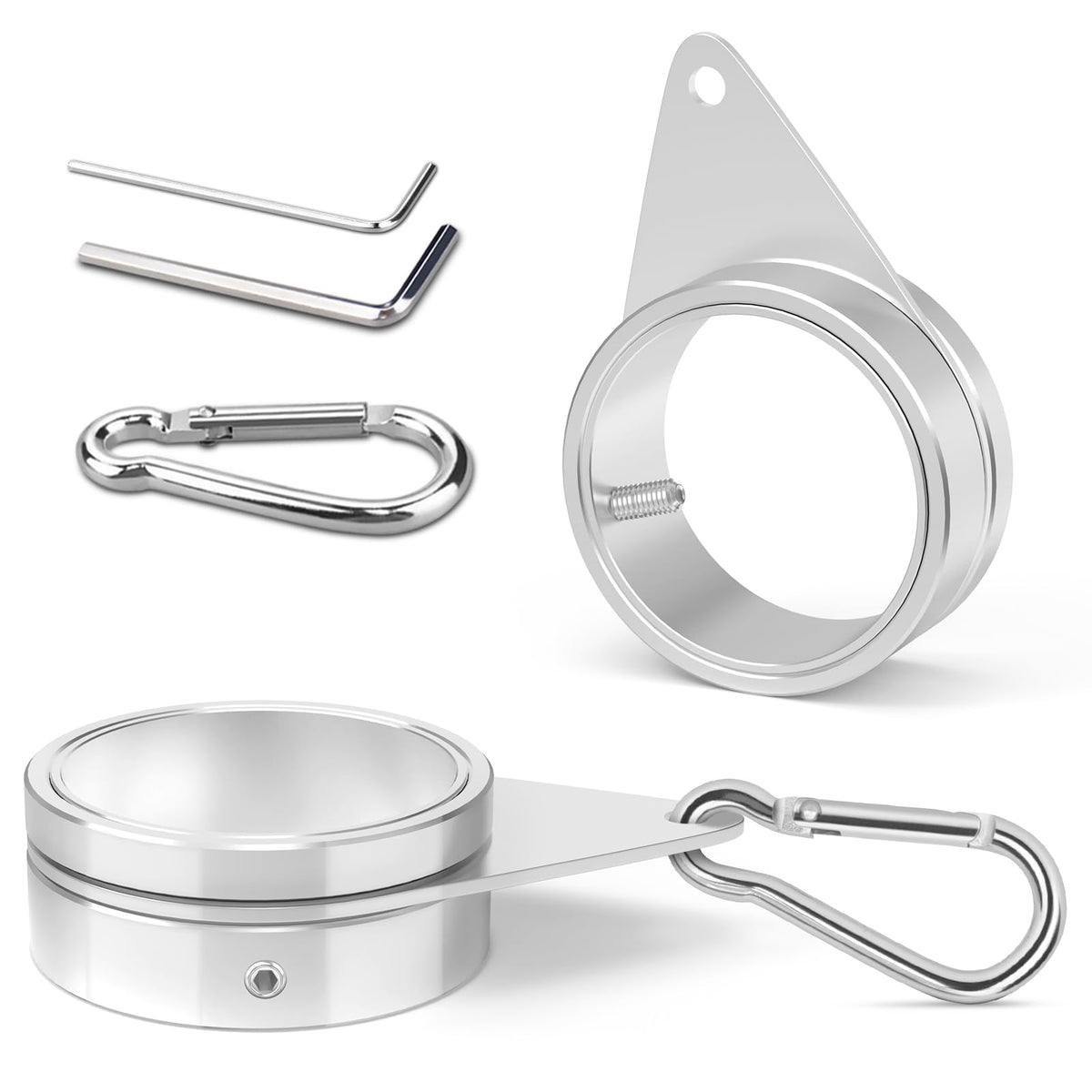 Loretoy Aluminum Alloy Flag Pole Ring front view