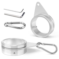 Loretoy Aluminum Alloy Flag Pole Ring front view