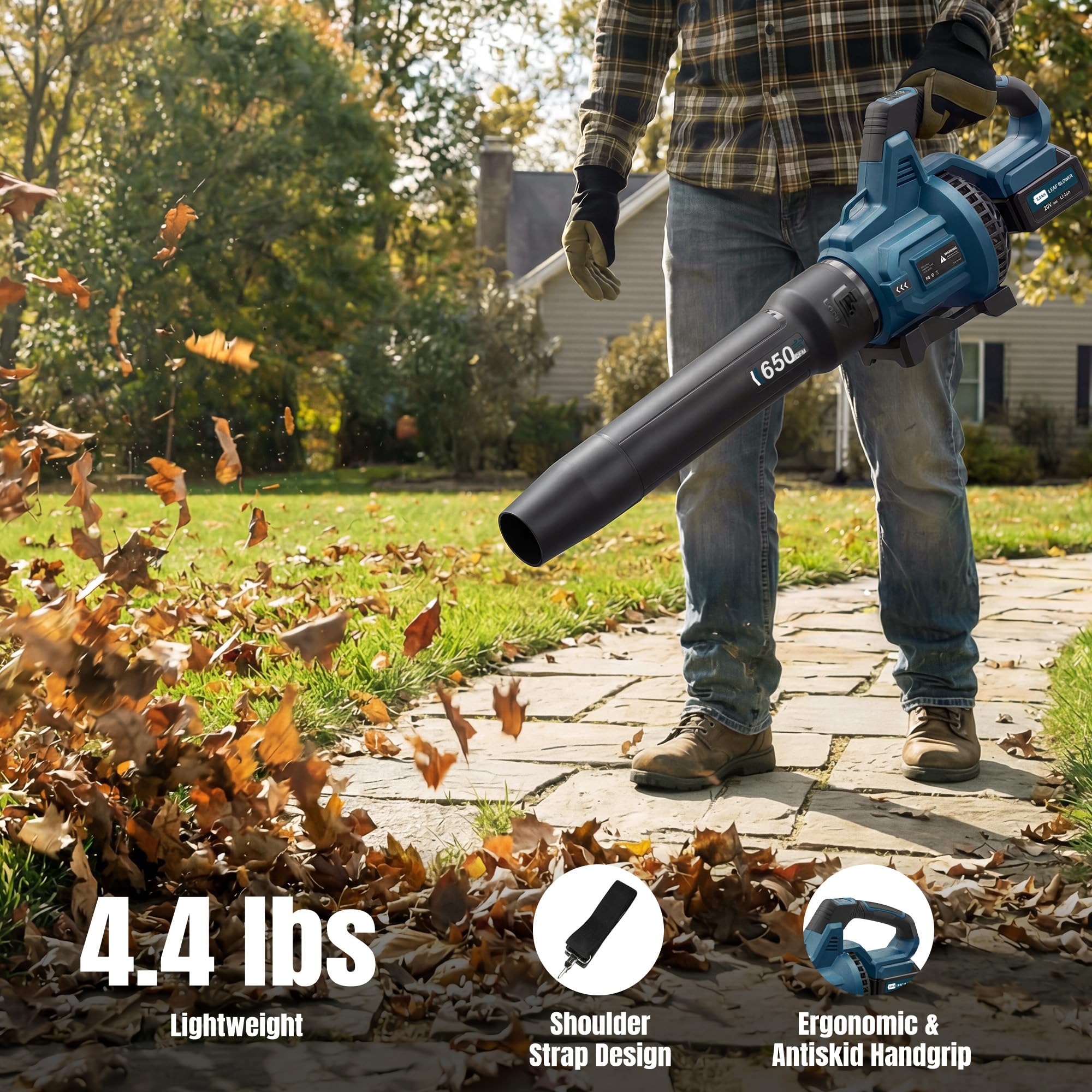 LOSART Leaf Blower package contents layout