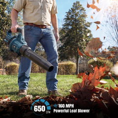 LOSART Leaf Blower showing ergonomic handle and shoulder strap