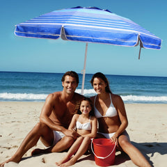 LOTTAFUN 6ft Beach Umbrella set up at the beach