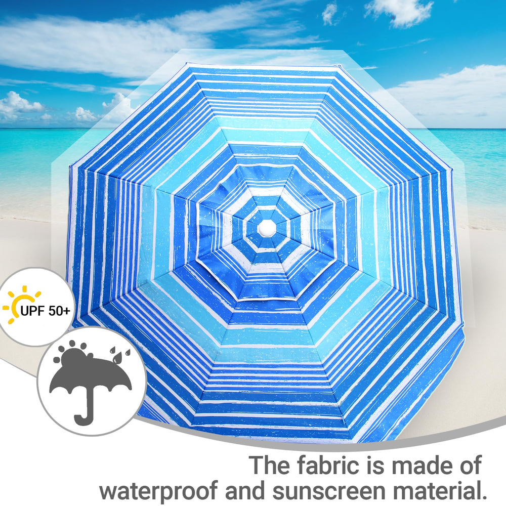 LOTTAFUN Beach Umbrella compact design for easy travel