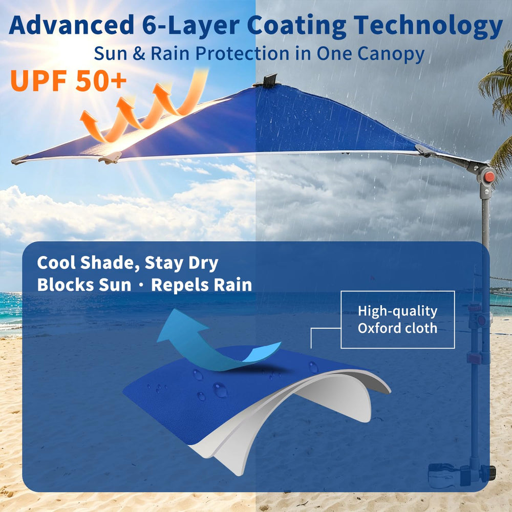 LOTTAFUN Chair Umbrella fully extended showing size