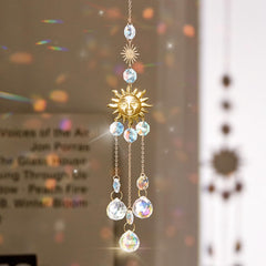 Louxiar suncatcher with hook and chain for easy hanging