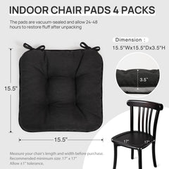 Love's cabin Memory Foam Chair Cushion black side view