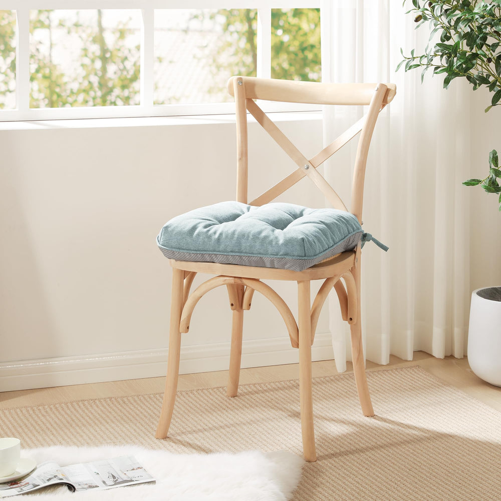 Love's Cabin Memory Foam Chair Cushion in a patio setting