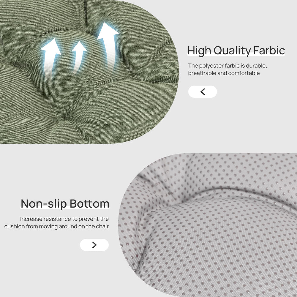 Love's cabin Memory Foam Chair Cushion on outdoor chair, showing versatility