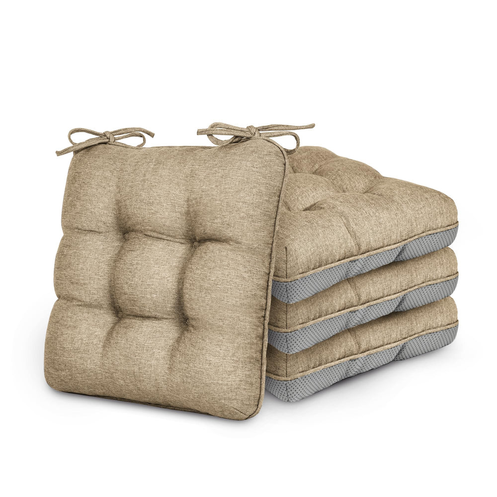 Love's cabin Memory Foam Chair Cushion Set of 4 in linen colour