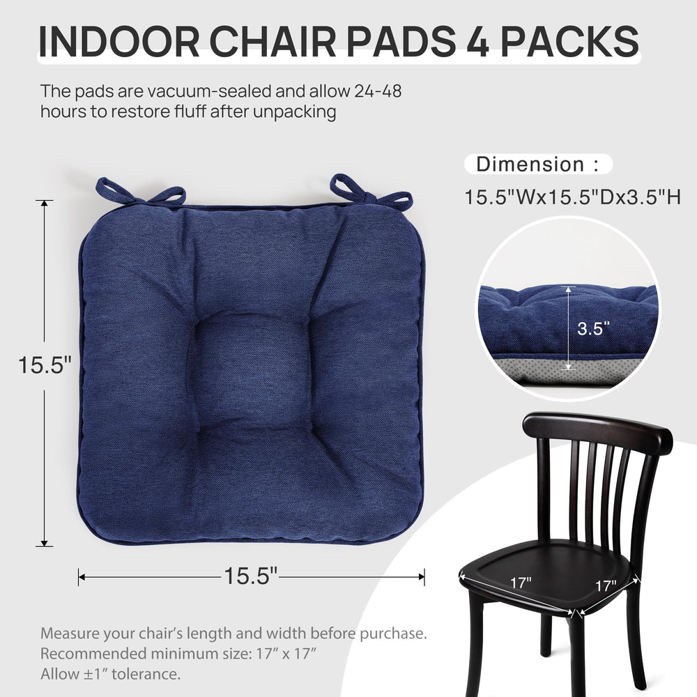 Love's cabin Memory Foam Chair Cushion side view showing thickness