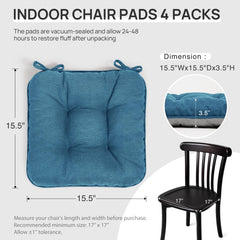 Love's Cabin Memory Foam Chair Cushion side view with ties