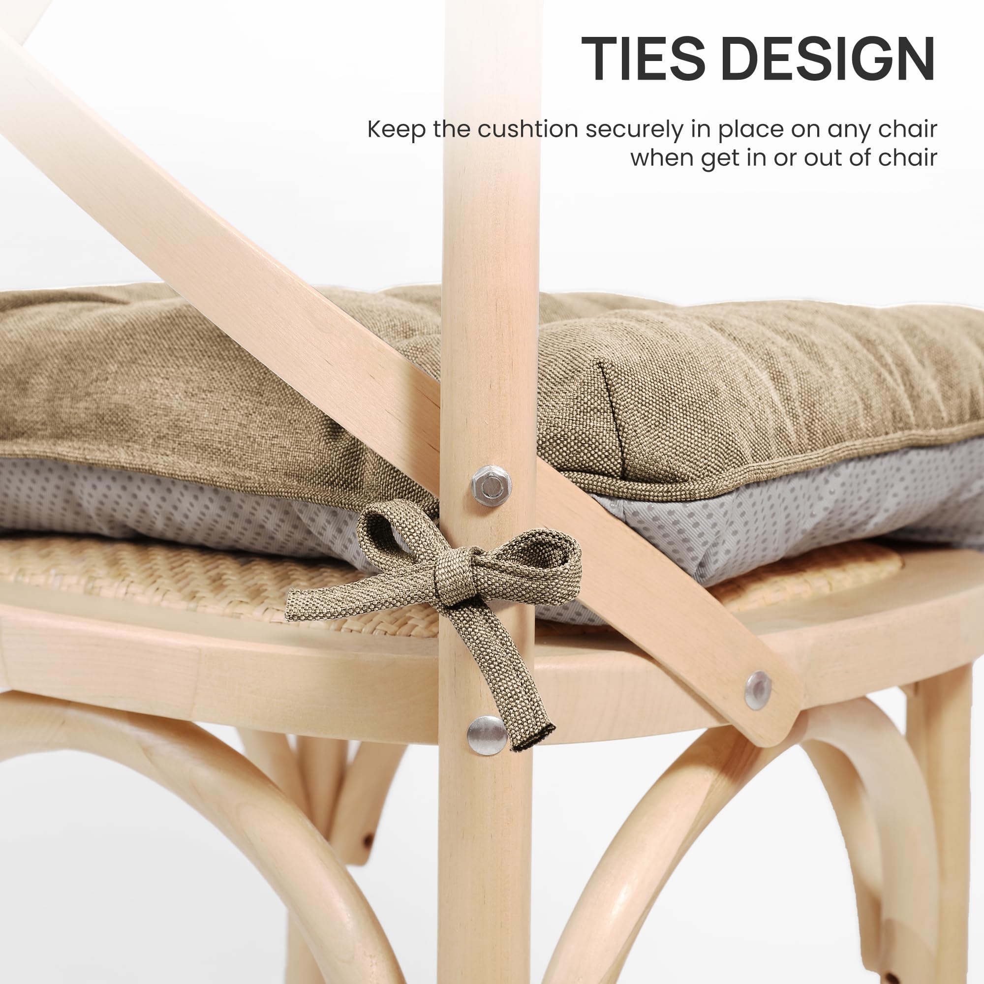 Love's cabin Memory Foam Chair Cushions in a modern living room setting