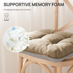 Love's cabin Memory Foam Chair Cushions placed on a dining chair