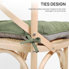 Love's cabin Memory Foam Chair Cushions stacked, demonstrating thickness