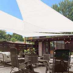 LOVE STORY 10' Triangle Sun Shade Sail in White, front view