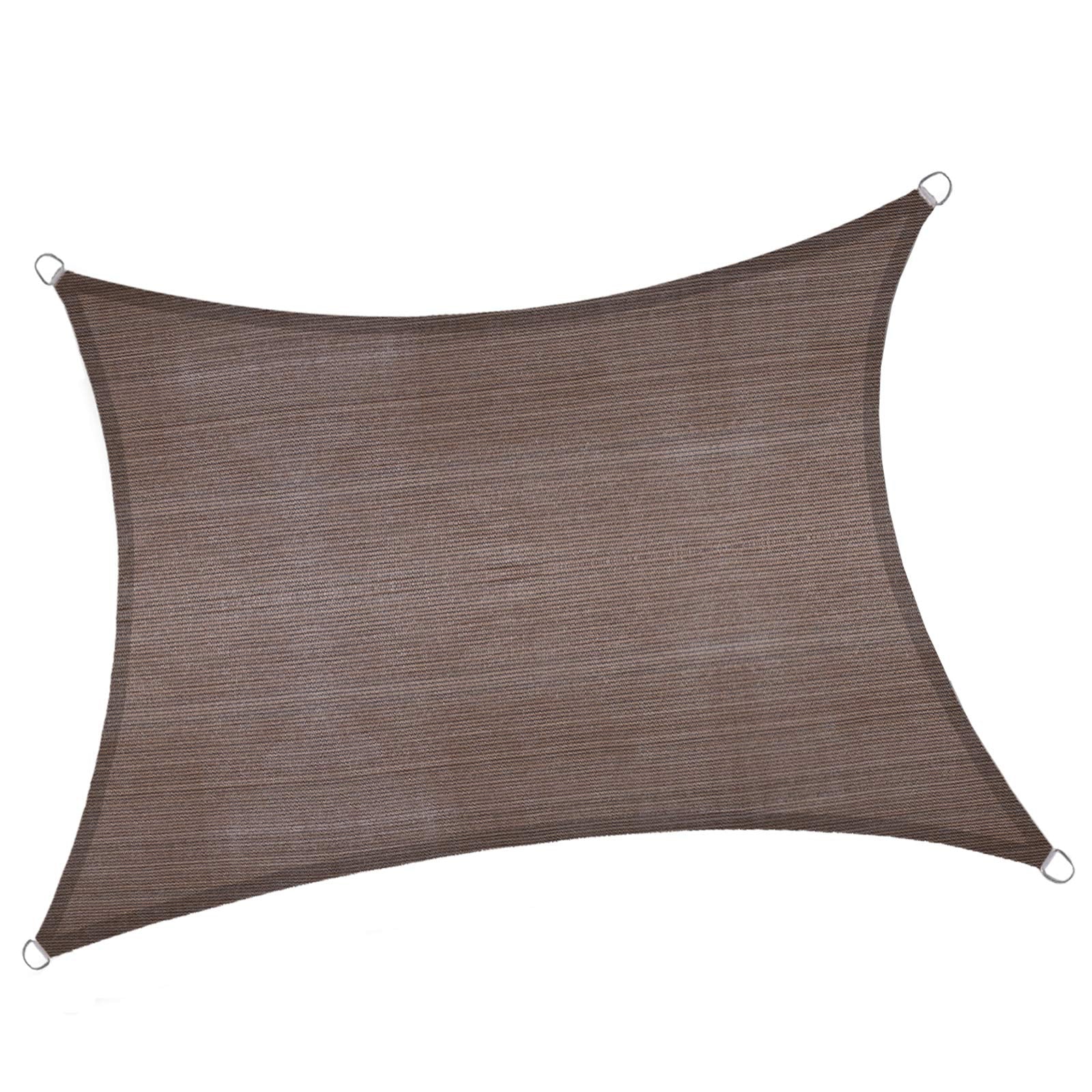 LOVE STORY 10' x 13' Rectangle Sun Shade Sail, Brown in garden