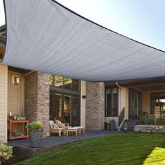LOVE STORY 10' x 13' Rectangle Sun Shade Sail in Silver Grey, front view
