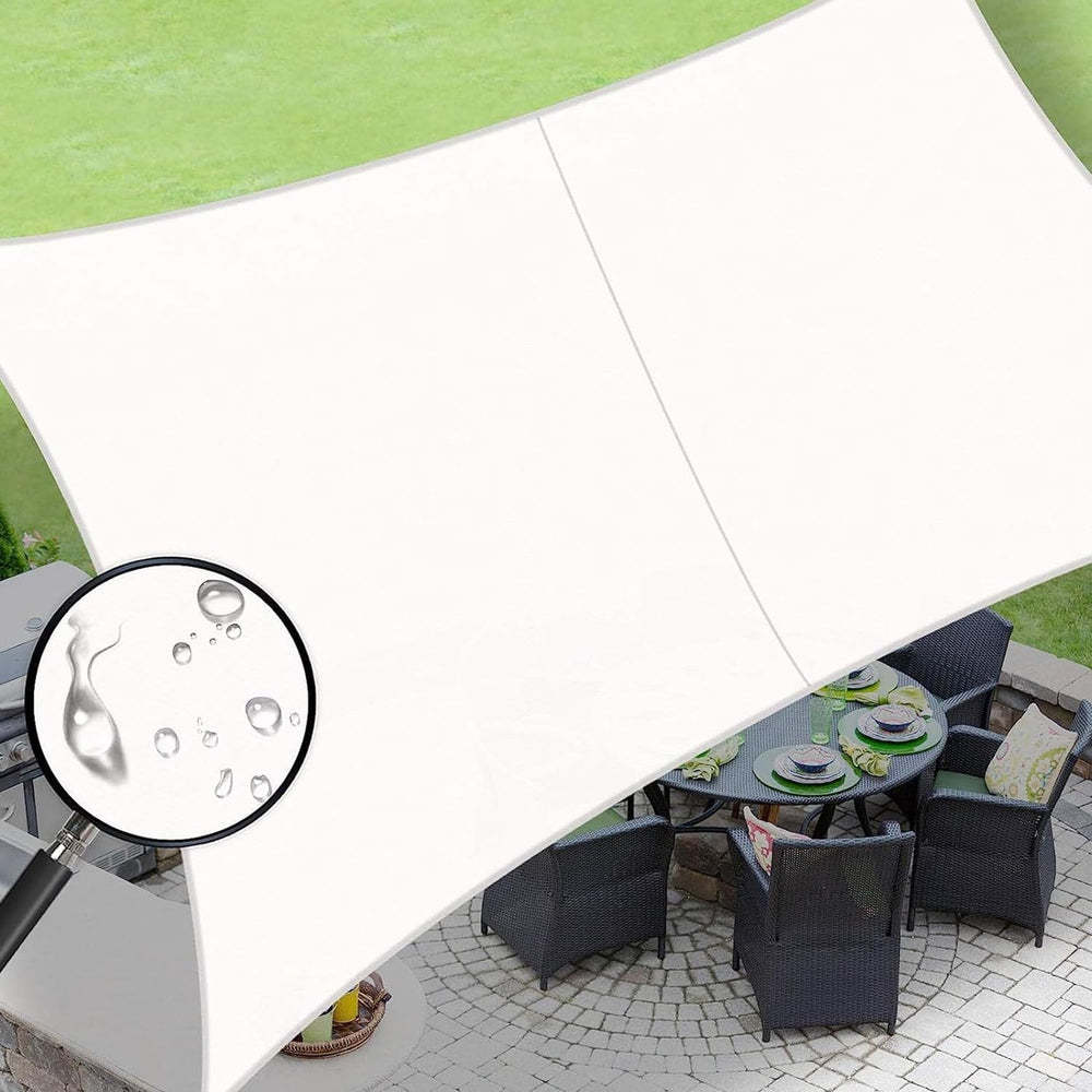 LOVE STORY 10' x 13' Waterproof Sun Shade Sail in white