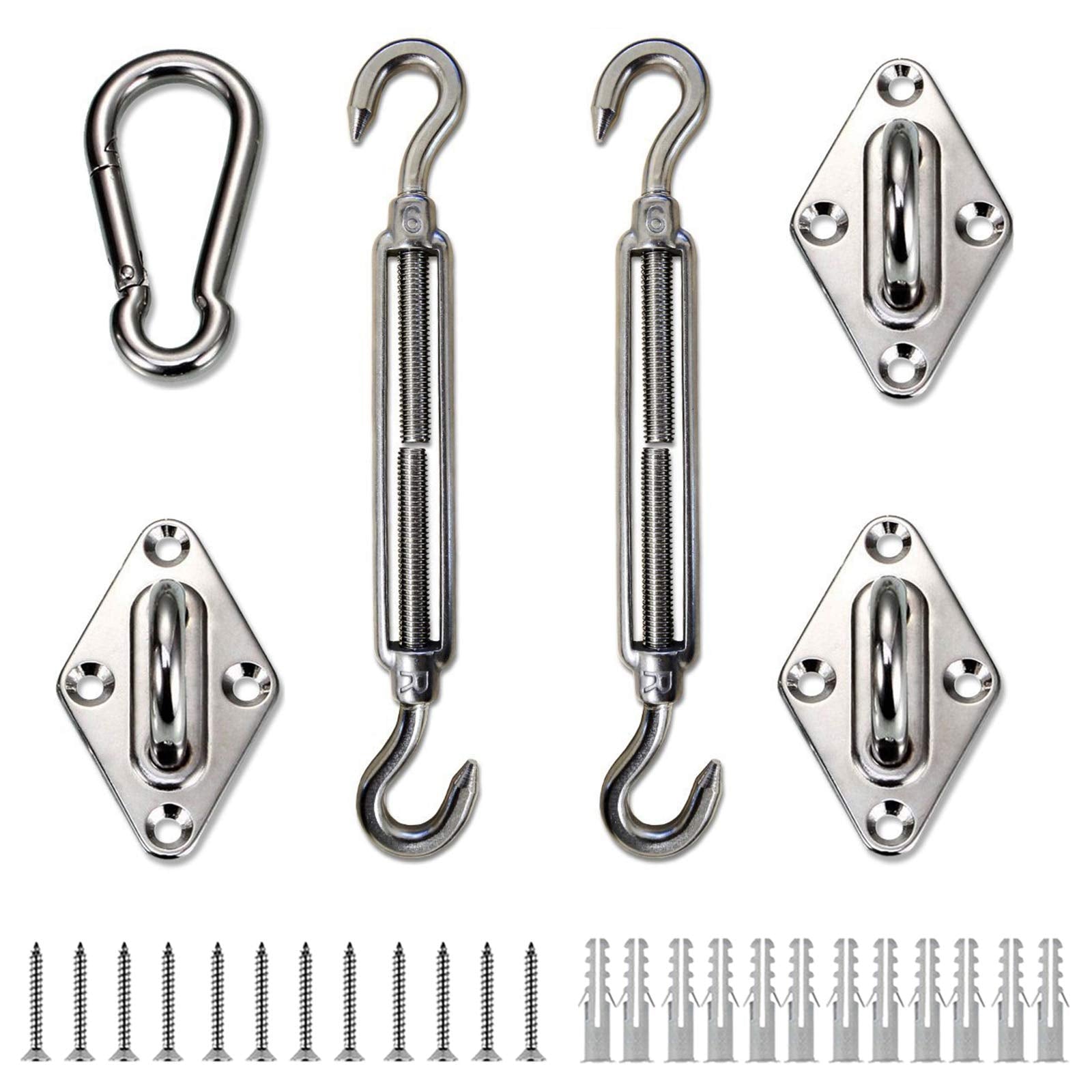 LOVE STORY 6-inch stainless steel hardware kit for shade sail installation