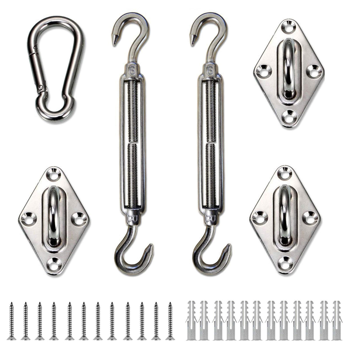 LOVE STORY 6-inch stainless steel hardware kit for shade sail installation