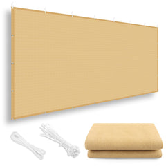 LOVE STORY 8x12 FT Sun Shade Cloth in sand colour front view